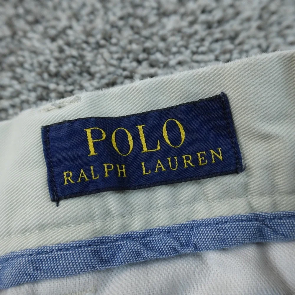 Polo Ralph Lauren Shorts‎ Mens 36 Beige Chino Golf Classic Fit Flat Front Casual